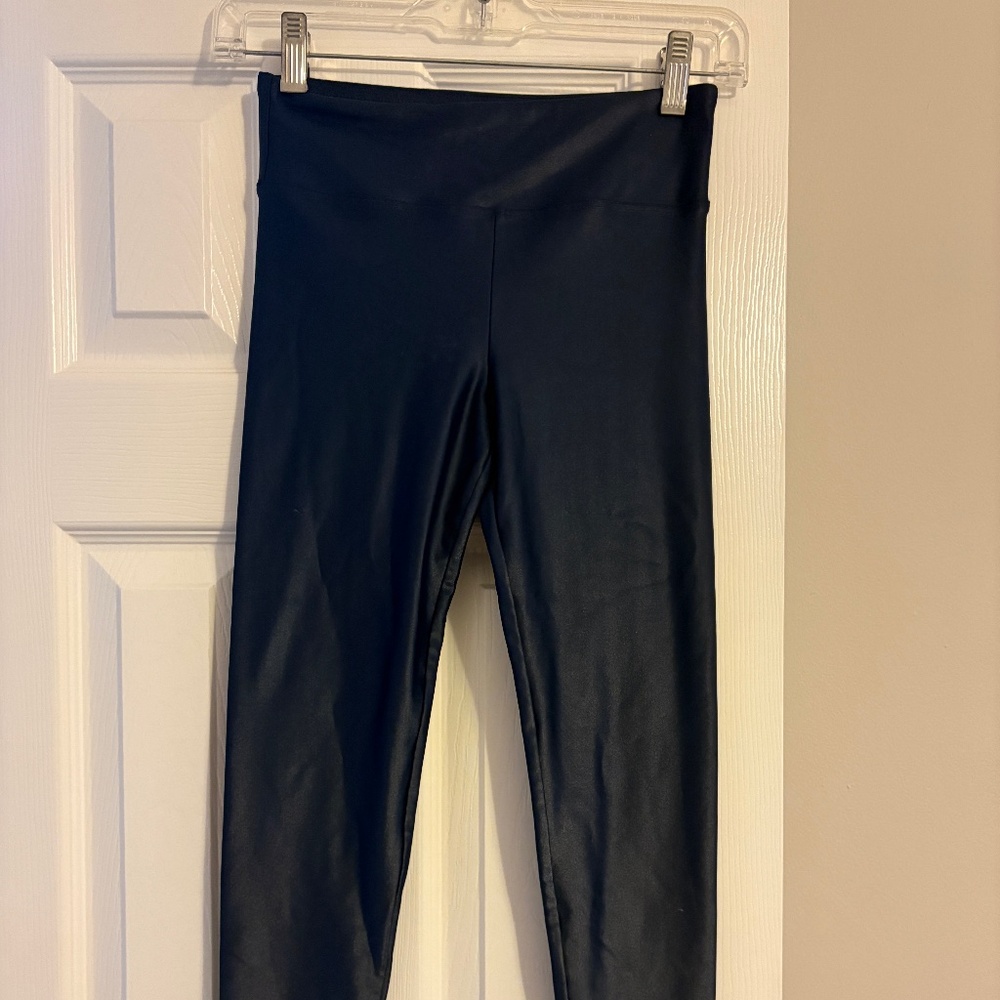 KORAL navy blue high sheen leggings.  Small.